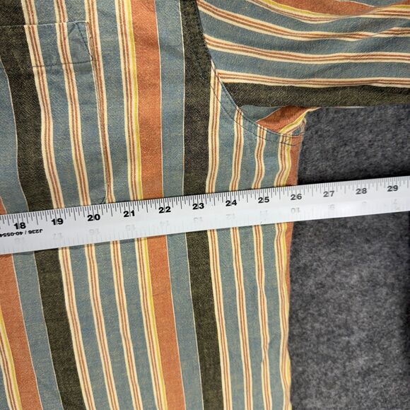 The Territory Ahead Shirt Men 2XL Tall Blue Striped Button Up Collared Cotton - Picture 4 of 6